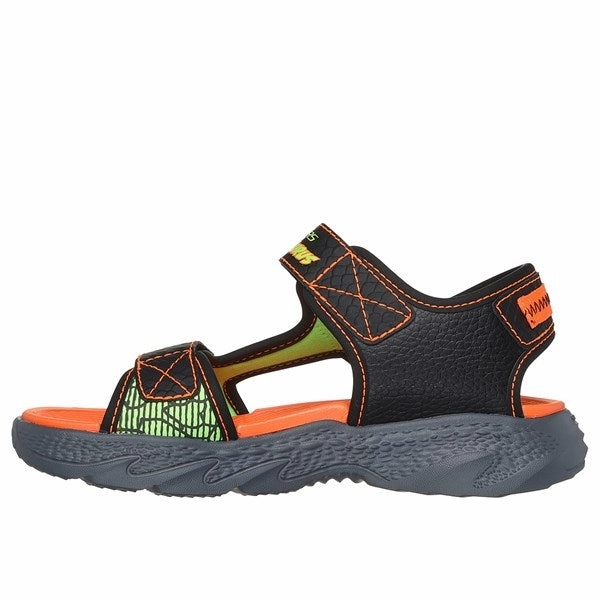 Fresh Drop Refined Moves Skechers Creature Splash River Sandal Black Orange