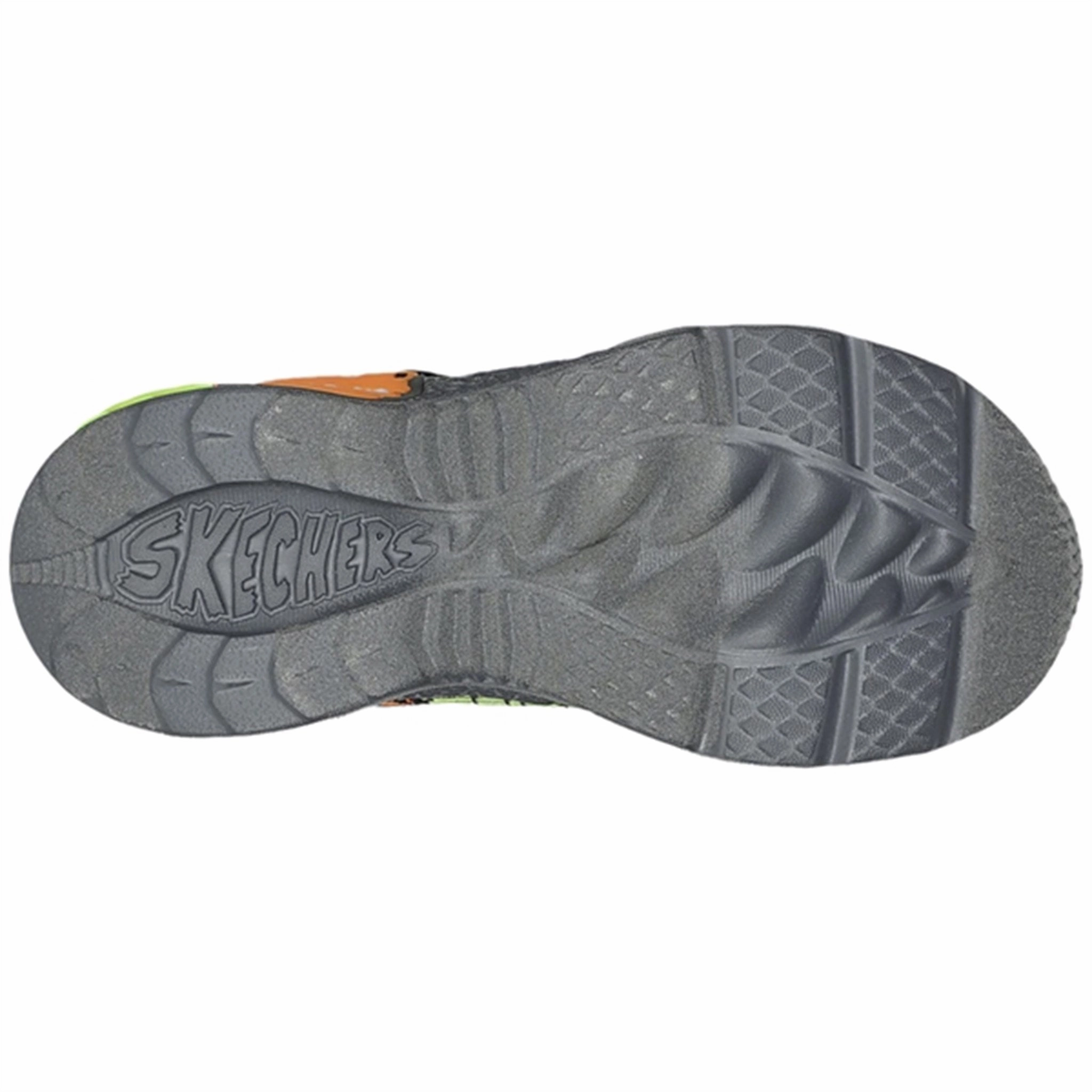 Urban Focus Calm Aesthetic Skechers Dino Lights Sneakers Black Orange
