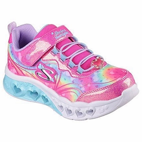 Your Move Gear Seasonal Updates Skechers Flutter Heart Light Sneakers With Multi Glitter Hot Pink Lavender