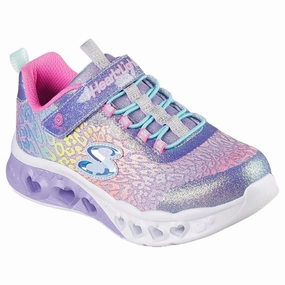 Skechers Flutter Heart Lights Sneakers Love Wild Lavender Multicolor Designed For Ease Bold Details