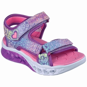 Skechers Girls Flutter Hearts Sandal Lavender/Multi Bold Form Built For Today