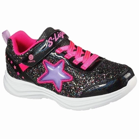 Skechers Glimmer Knicks Sneakers Starlet Shine Black Hot Pink Progressive Edge