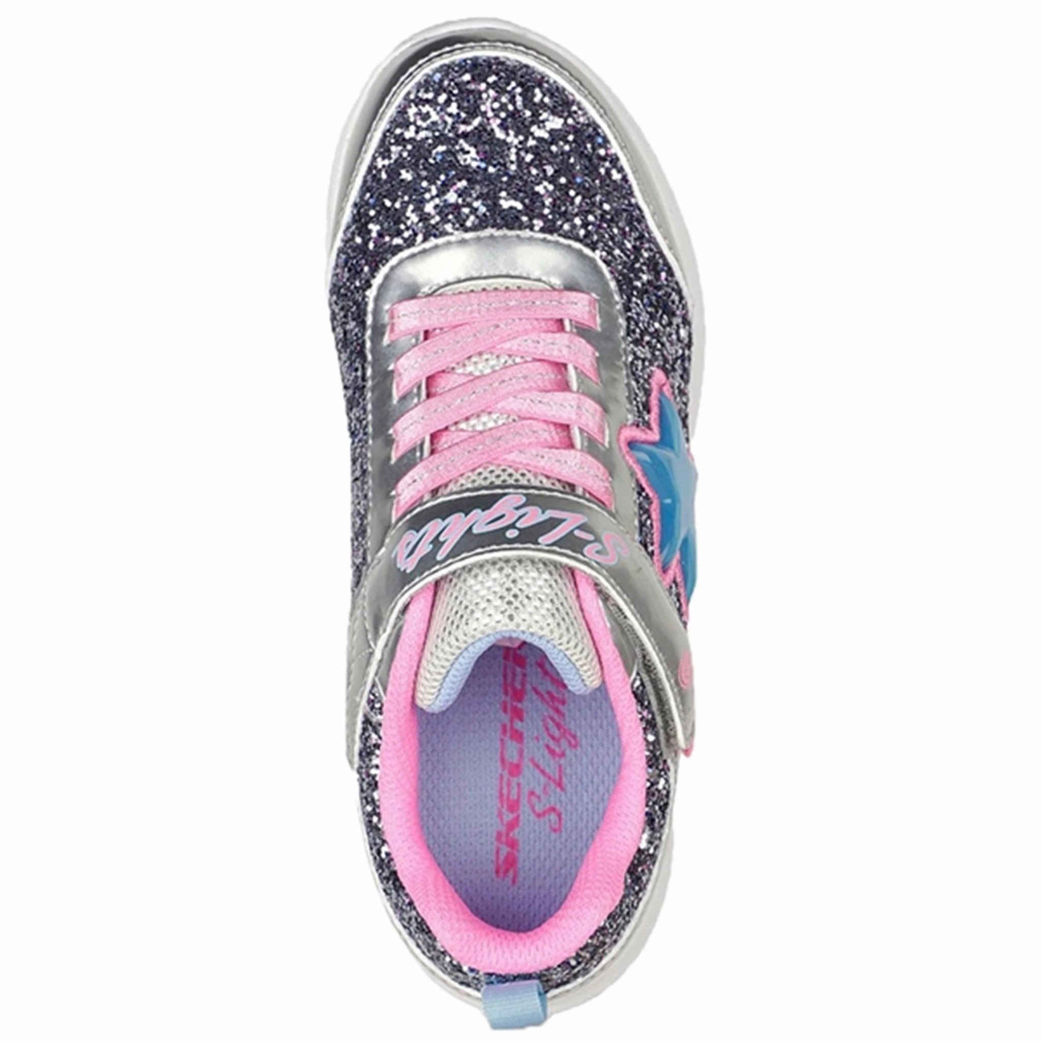 Skechers Glimmer Knicks Sneakers Starlet Shine Silver Pink Contemporary Flow Sleek Essentials