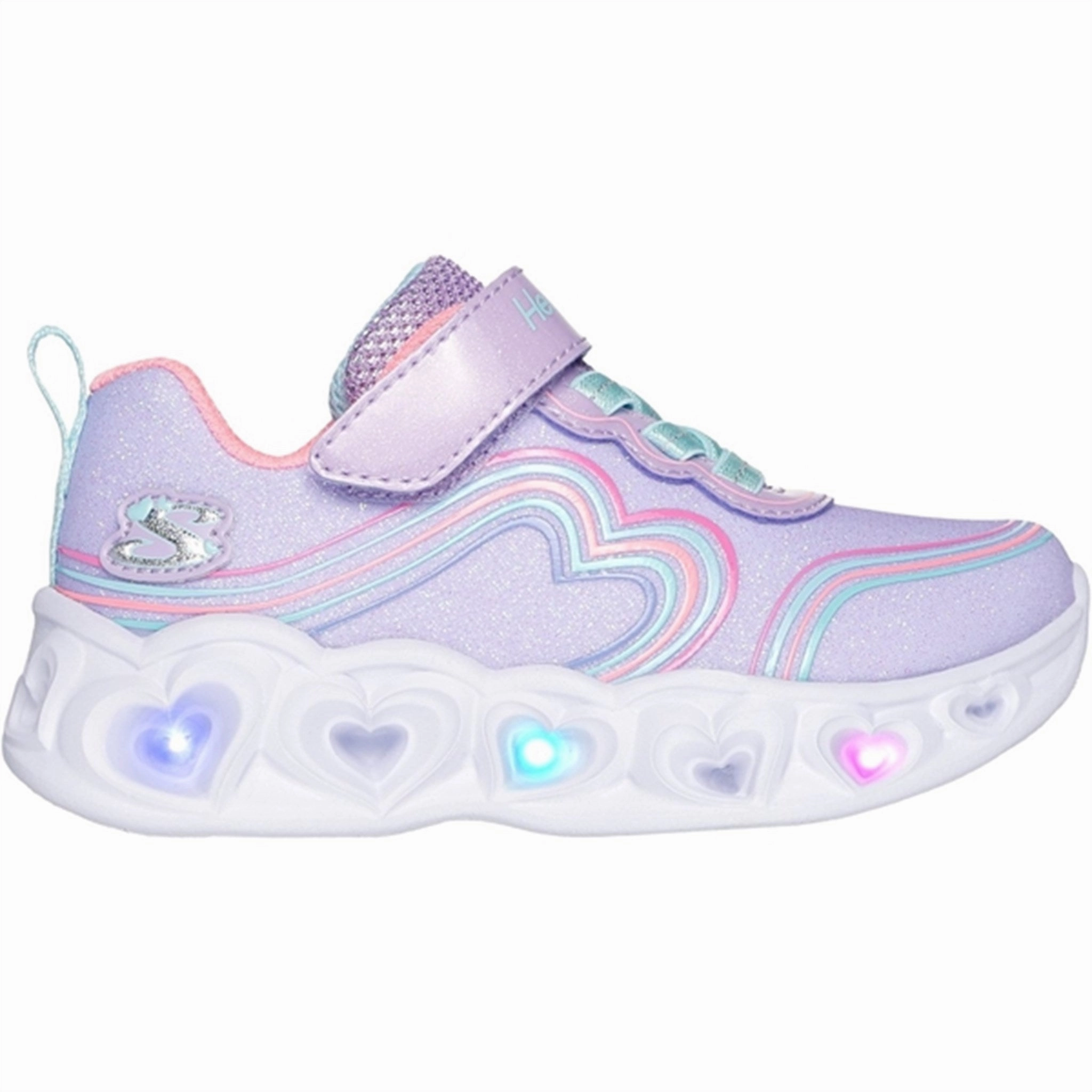 Skechers Lighted Hearts Sparkle Sneakers Lavender Multicolor Move And Live Life, Simplified