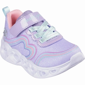 Skechers Lighted Hearts Sparkle Sneakers Lavender Multicolor Modular Motionwear