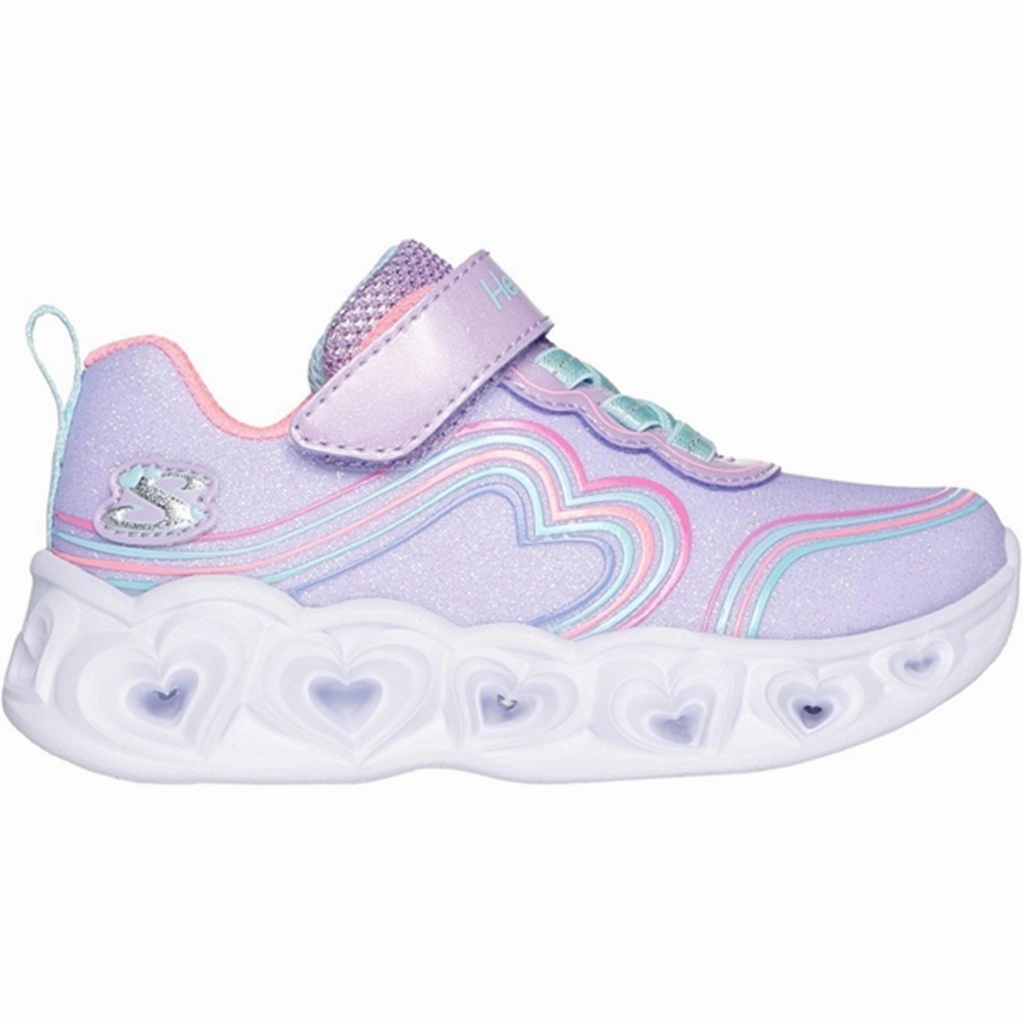 Skechers Lighted Hearts Sparkle Sneakers Lavender Multicolor Smart Layering