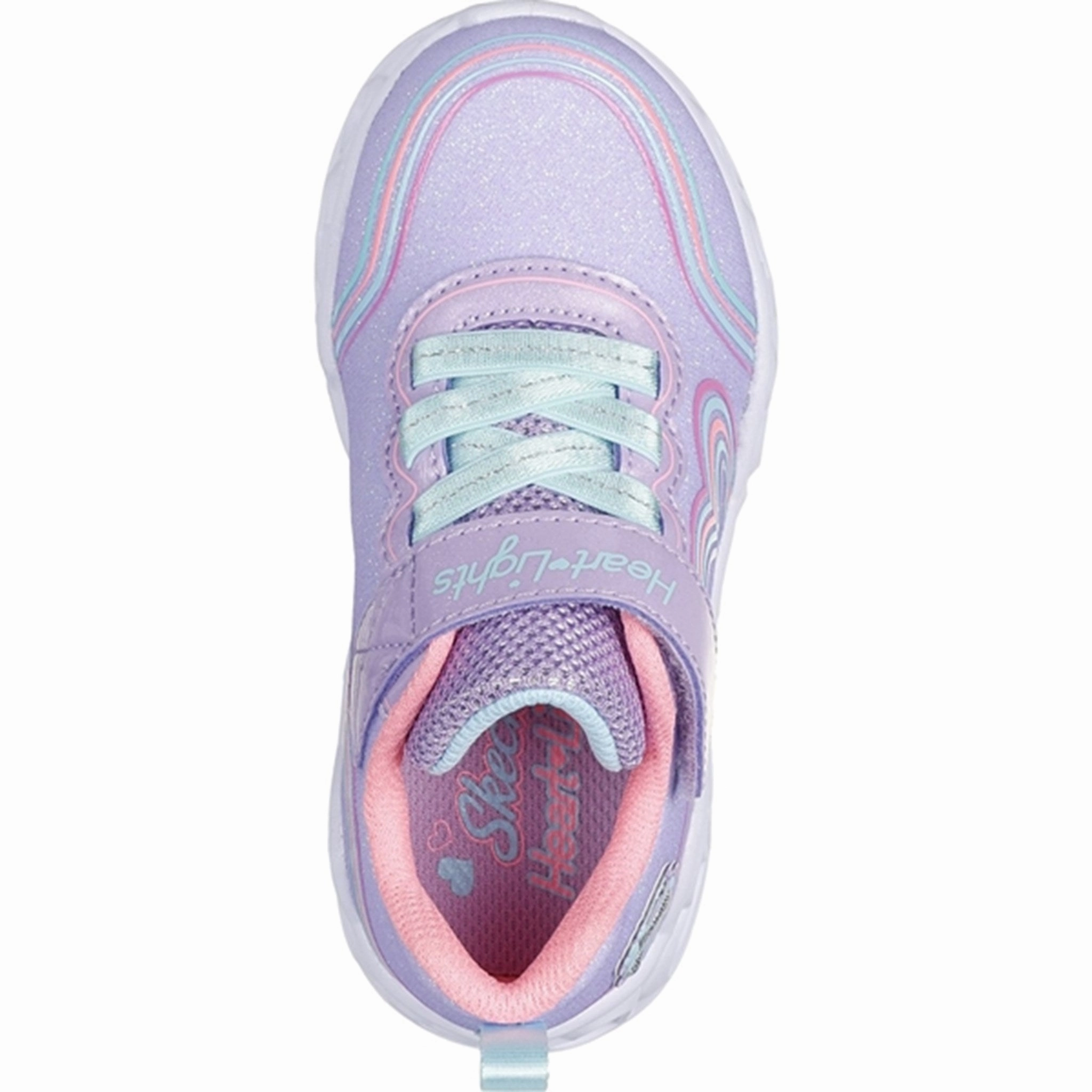 Skechers Lighted Hearts Sparkle Sneakers Lavender Multicolor Simple Uniform