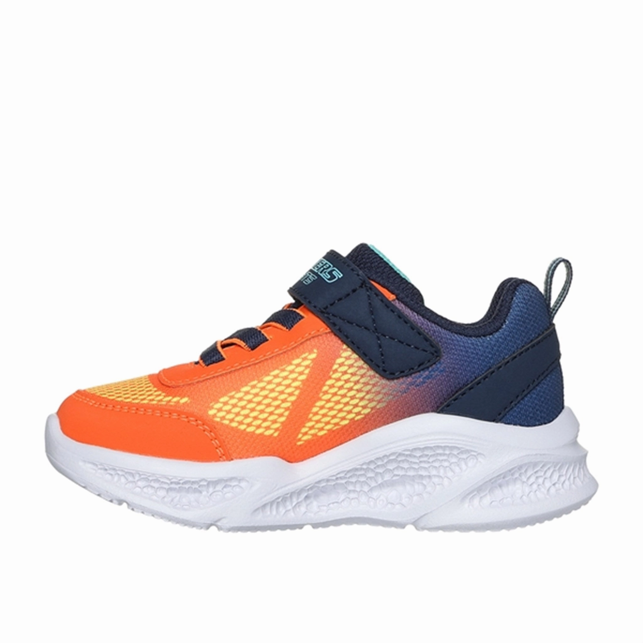 Skechers Meteor-Lights Sneakers Navy Orange Style Simplified