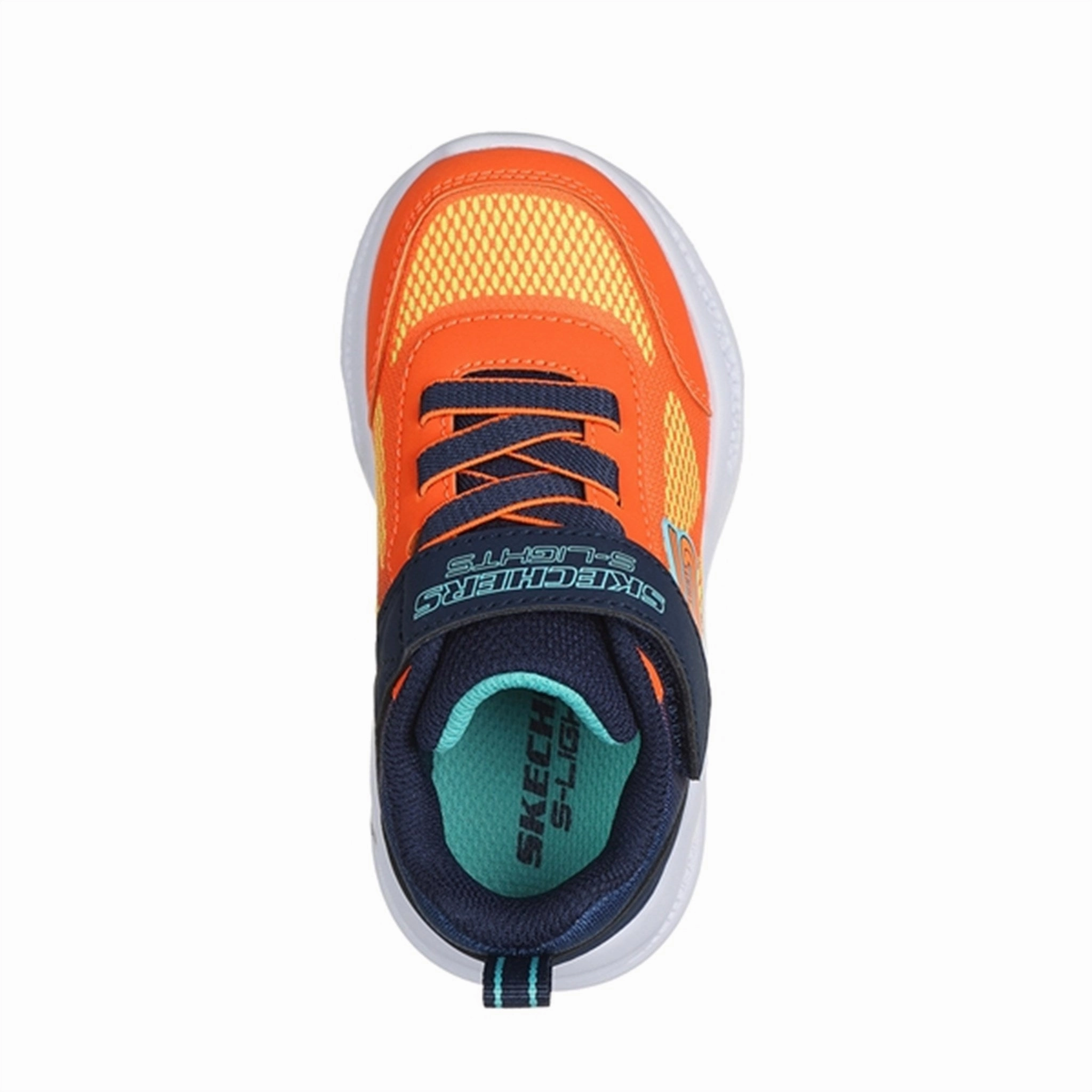 Form And Motion Go-Mode Daily Skechers Meteor-Lights Sneakers Navy Orange