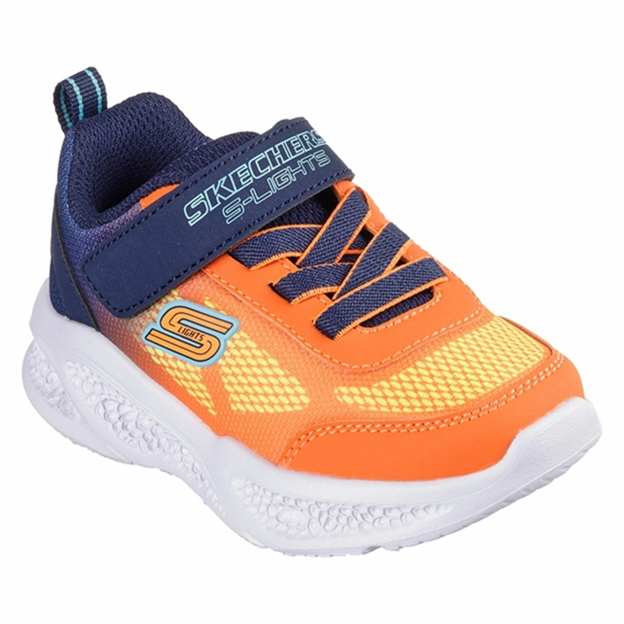 Skechers Meteor-Lights Sneakers Navy Orange Fresh Drop