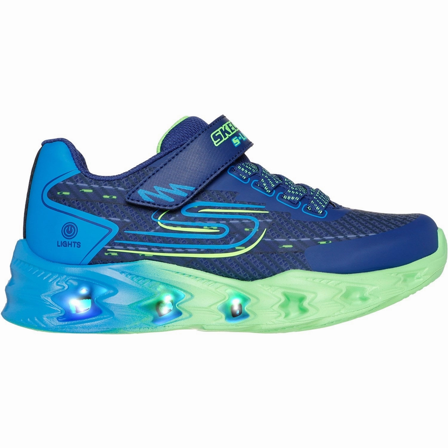 Relaxed Core Tech-Forward Fit Skechers Navy S-Lights: Vortex 2.0 - Quantroid
