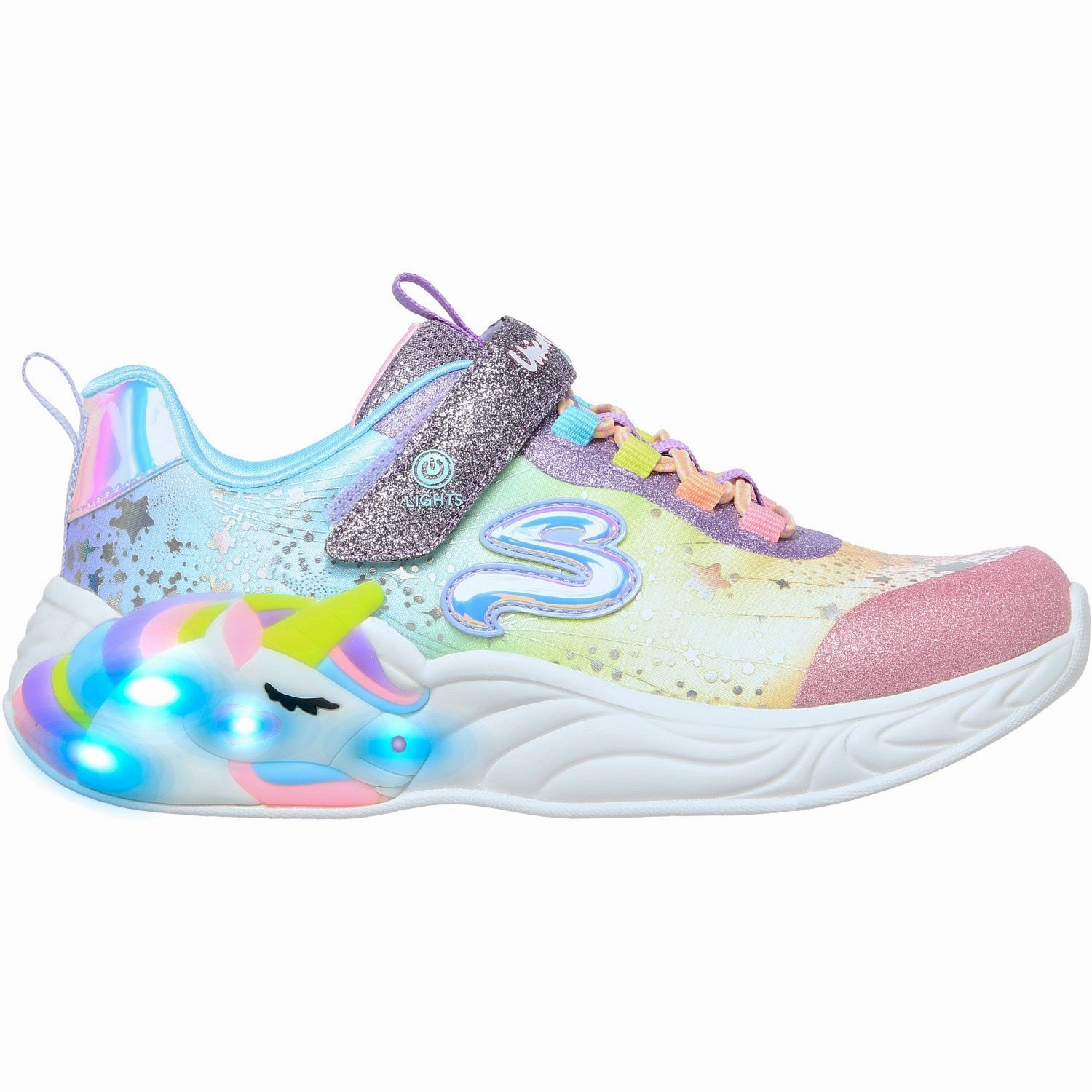 Designed For Pace Skechers Purple S-Lights Unicorn Dreams