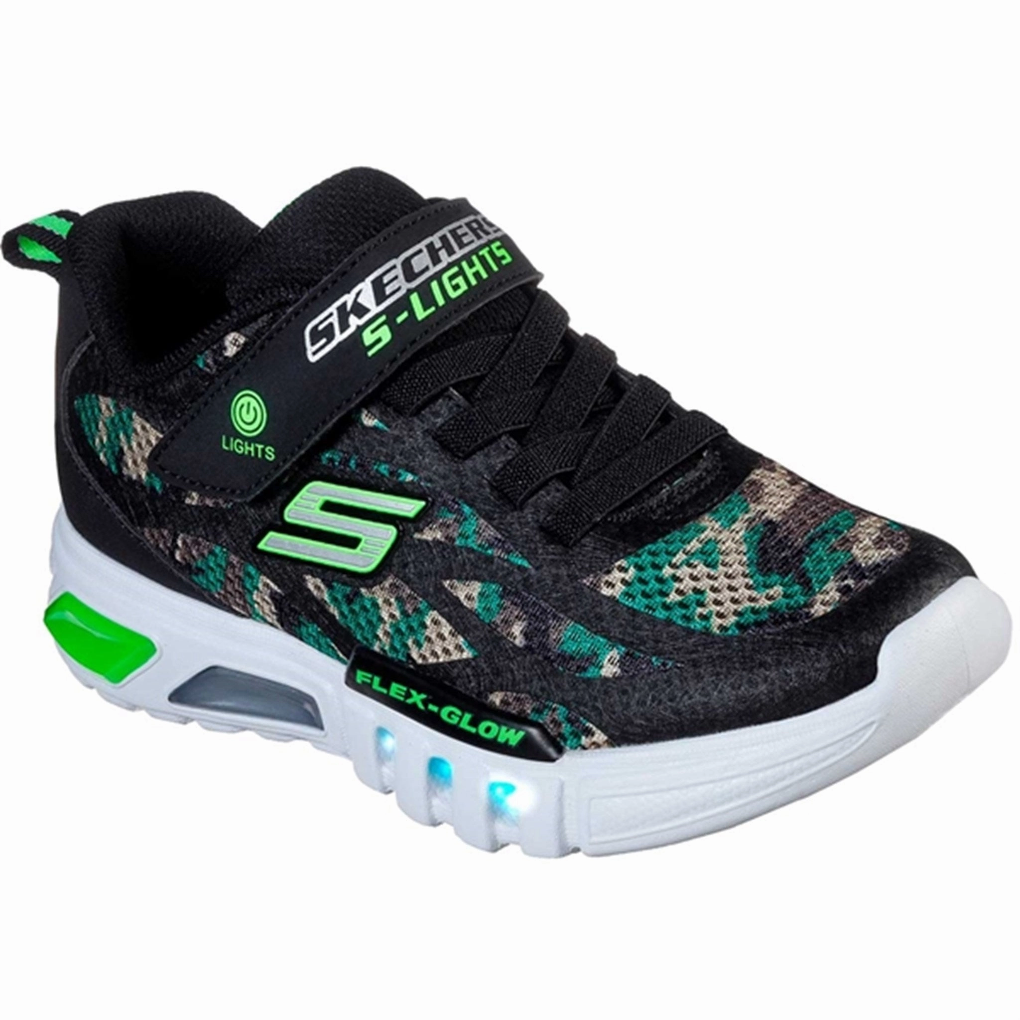 Skechers S-Lights Flex Glow Sneakers Rondler Camouflage Designed For Days Vibe-Proof