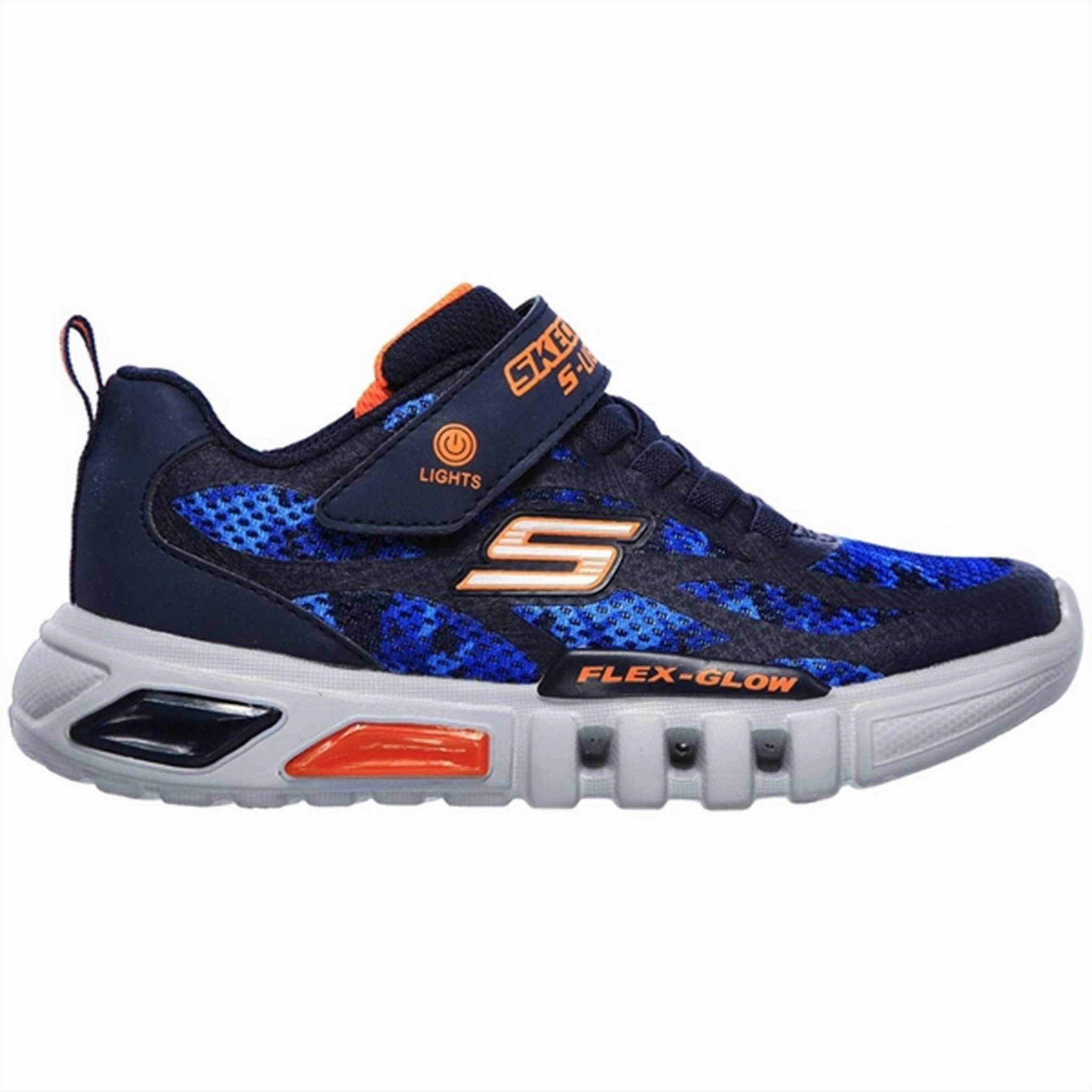 Style In Balance Skechers S-Lights Flex Glow Sneakers Rondler Navy/Orange