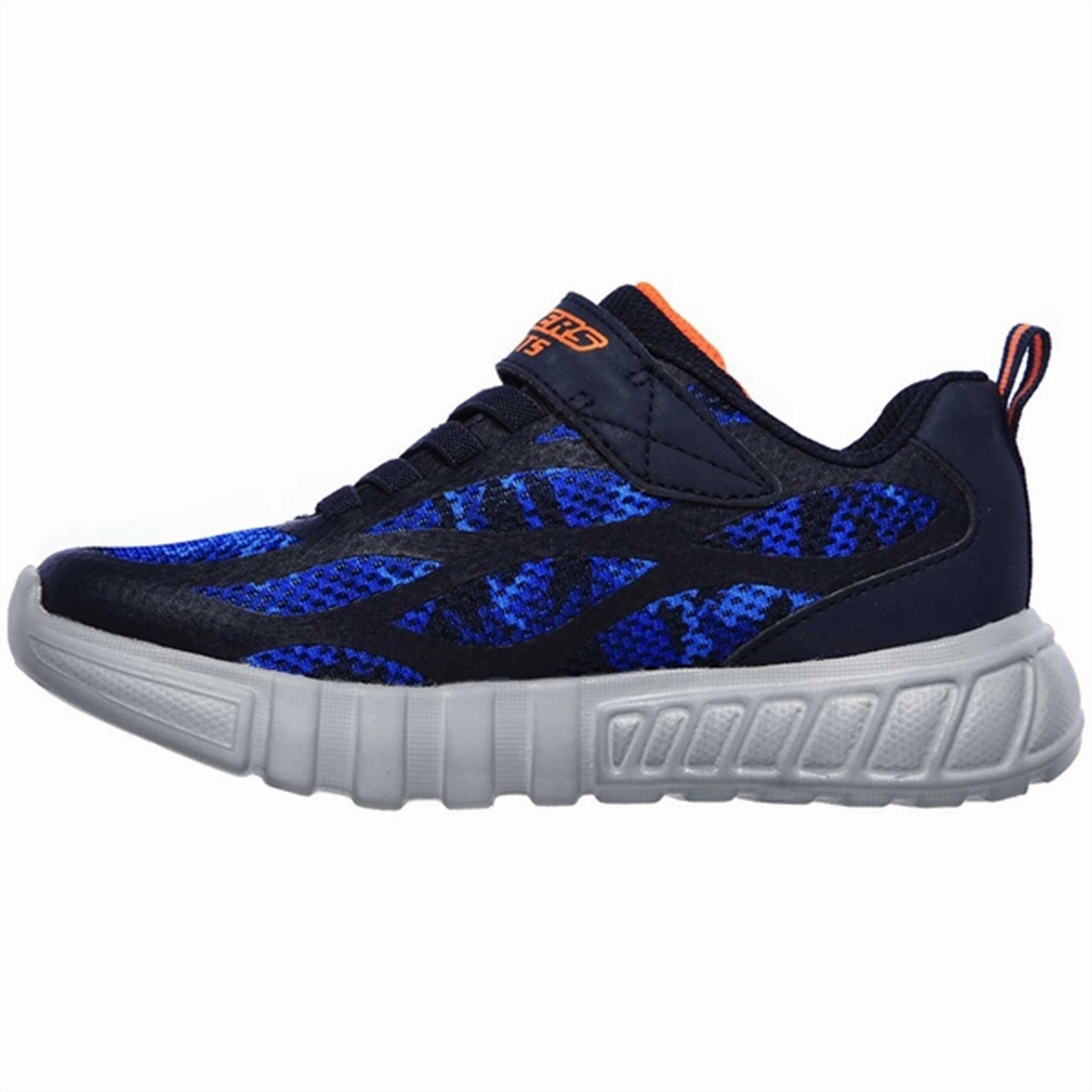 Skechers S-Lights Flex Glow Sneakers Rondler Navy/Orange Ease In Design Effortless Utility