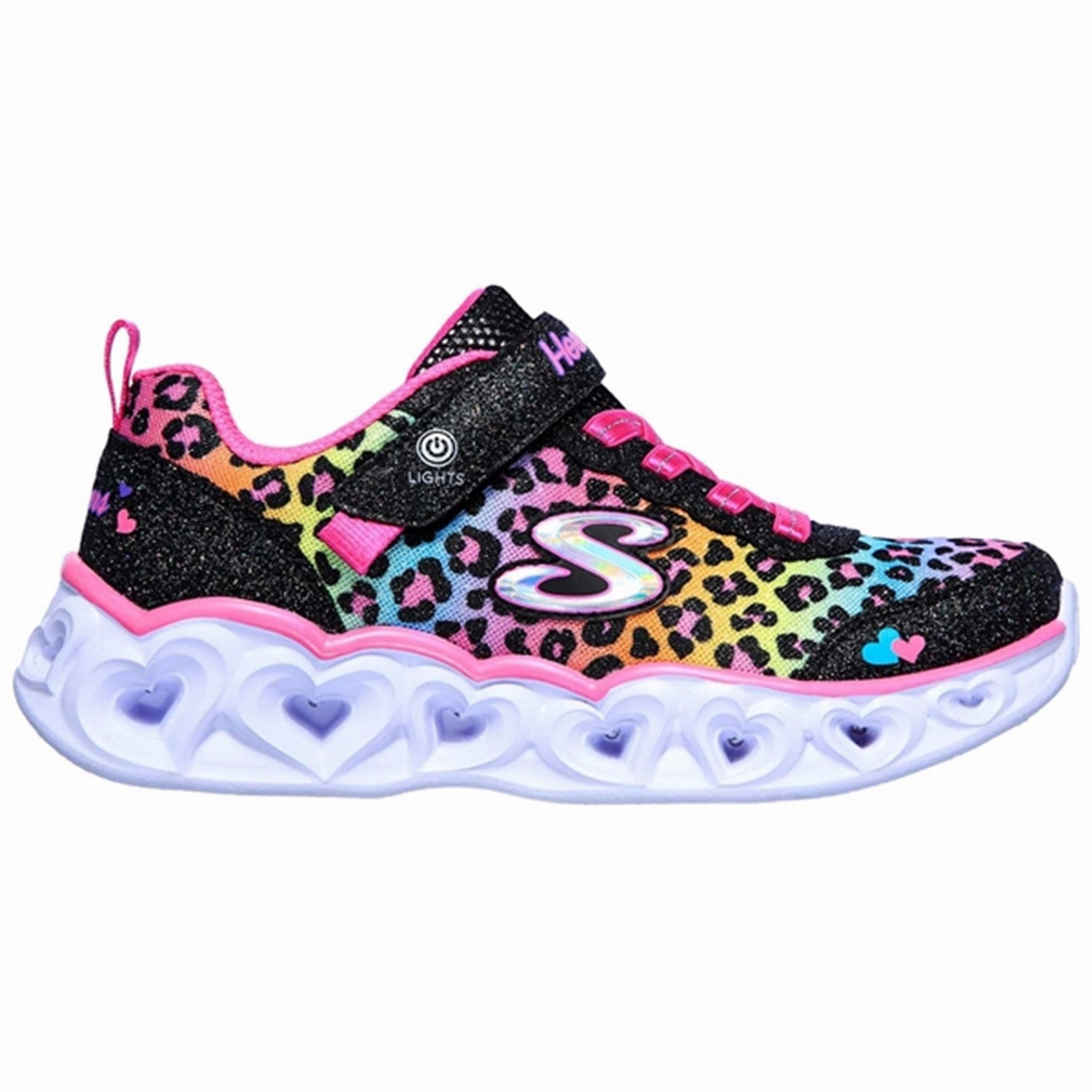 Skechers S-Lights Heart Lights Sneakers Love Match Black/Multi Form And Motion Lifestyle Drop