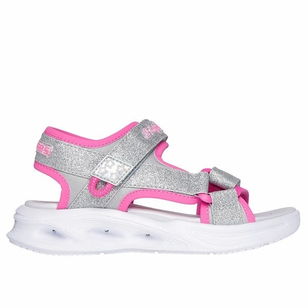 Skechers Sola Glow Sandal Silver Hot Pink Mindful Wear