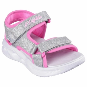 Skechers Sola Glow Sandal Silver Hot Pink Curated For Motion Bold By Design