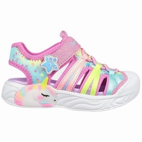 Skechers Unicorn Dreams Explorer Sandals Pink Multicolor Comfort Refined