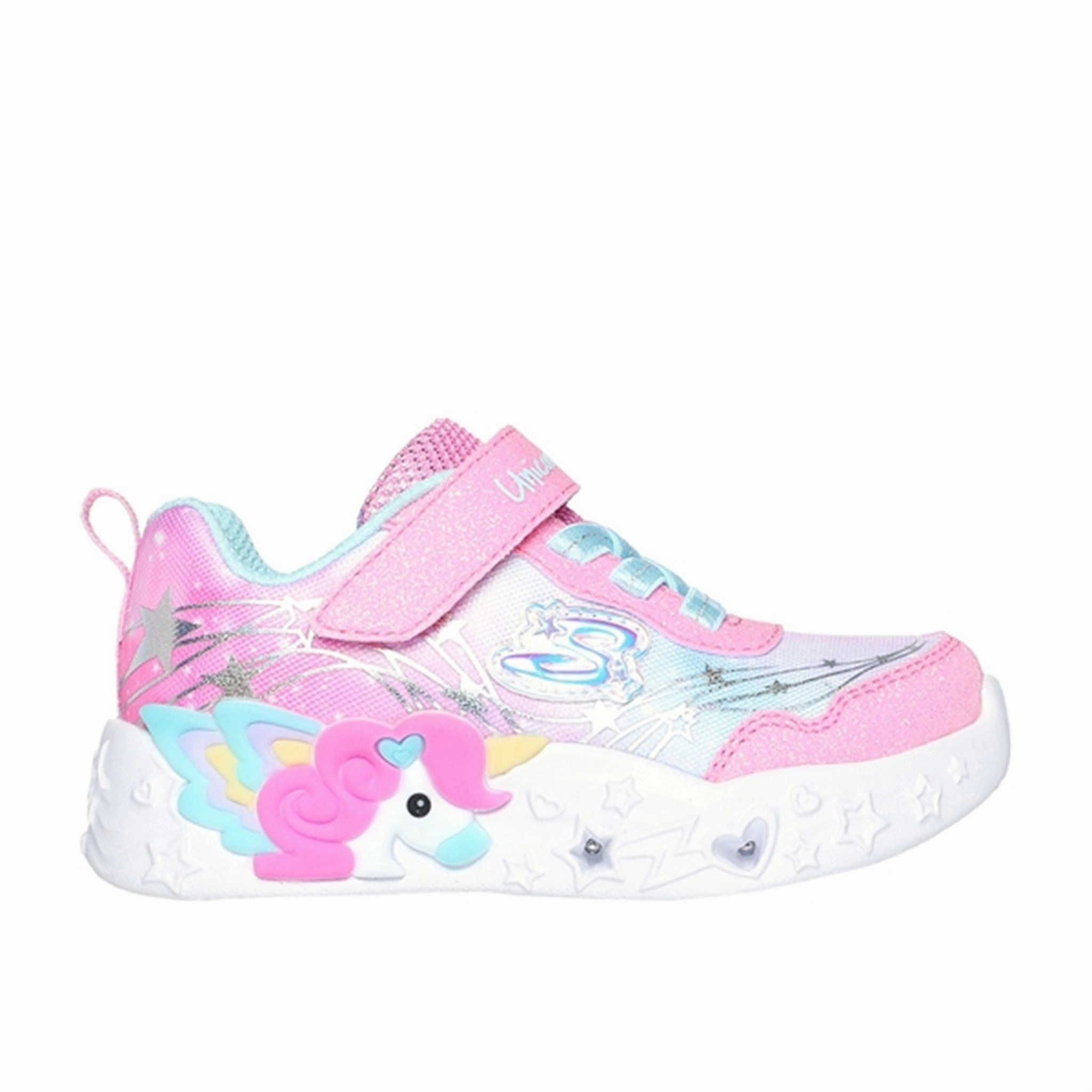 Skechers Unicorn Dreams Ombre Print & Star Shoe Pink Turquoise Fresh Function Crafted Lifestyle Gear