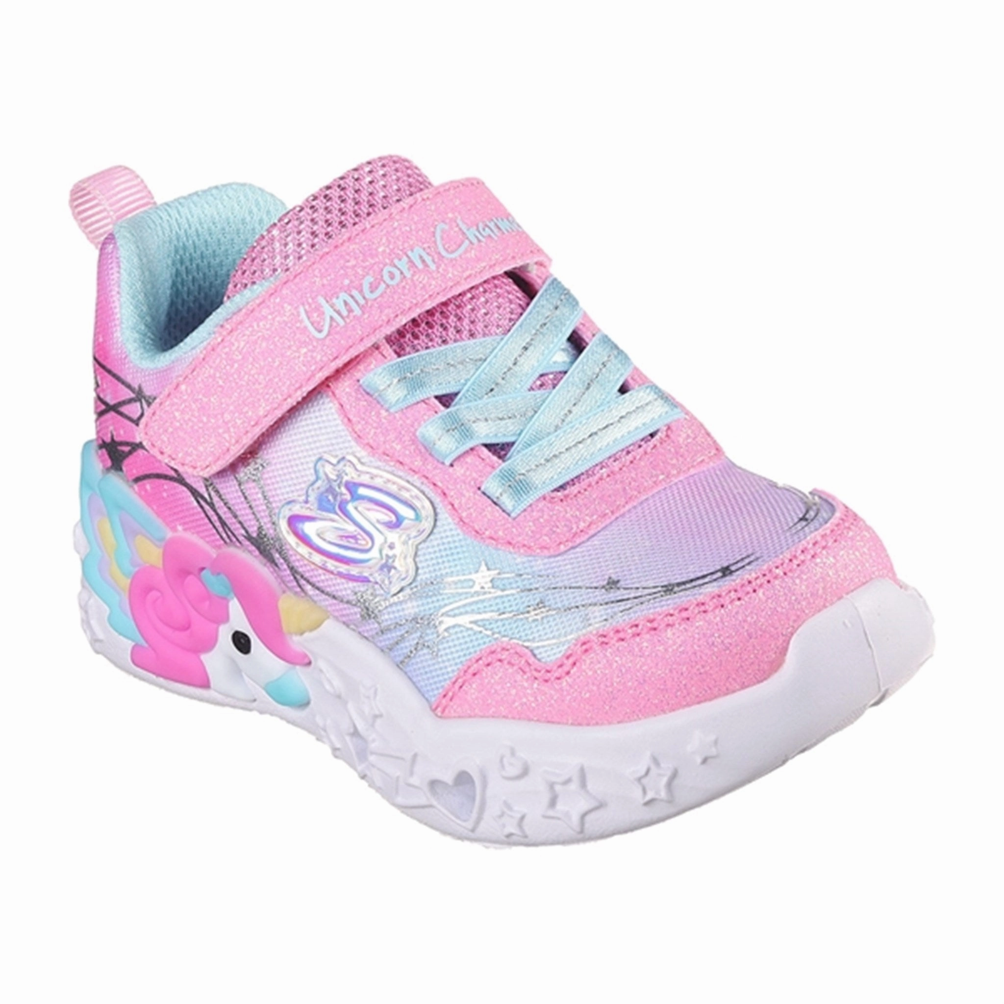 Fresh Function Less Is More Skechers Unicorn Dreams Ombre Print & Star Shoe Pink Turquoise
