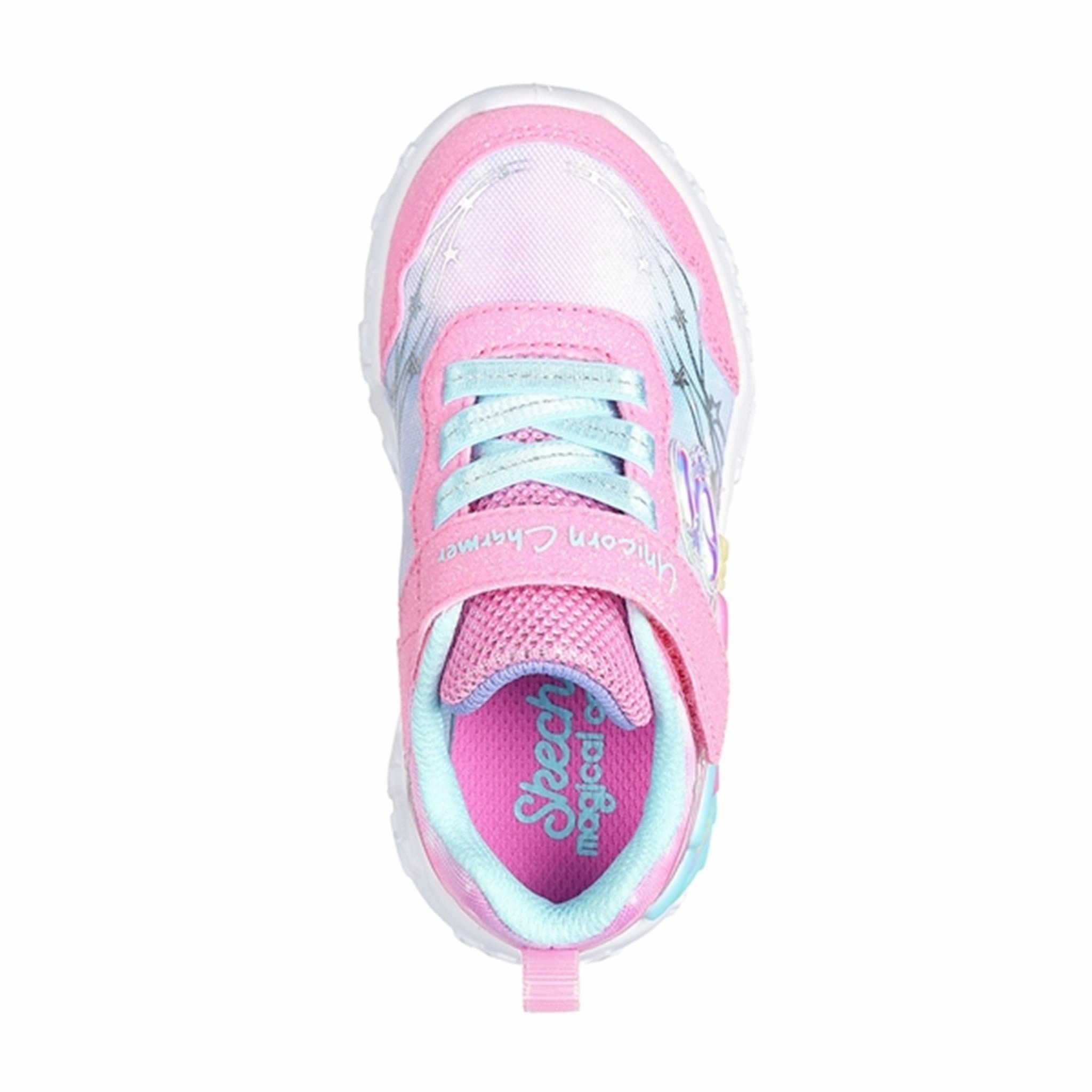 Elevated Simplicity Skechers Unicorn Dreams Ombre Print & Star Shoe Pink Turquoise