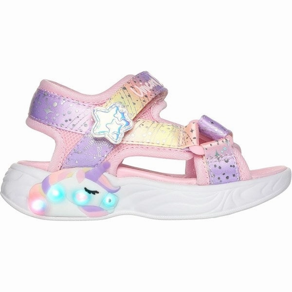 Motion In Mind Constant Vibe Skechers Unicorn Dreams Sandal Light Pink Multi