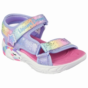 Skechers Unicorn Dreams Sandals Blue Multi Streamlined Look Dynamic Looks