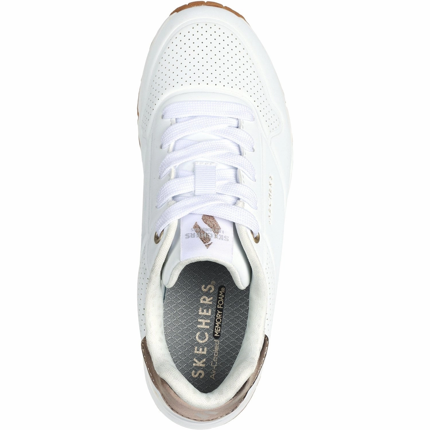 Skechers Wht Uno Gen1 - Shimmer Away Sneakers Pure Motion Move-Easy Layers