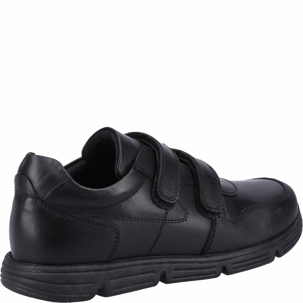 Fluid-Form Design Smart And Simple Hush Puppies Lucas Senior School Shoes