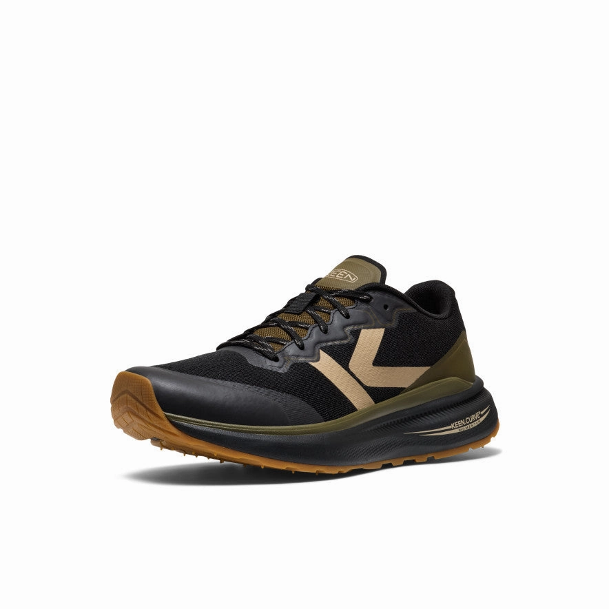Men'S Wk500 Walking Shoe  |  Black/Dark Olive Your City System Dynamic Balance
