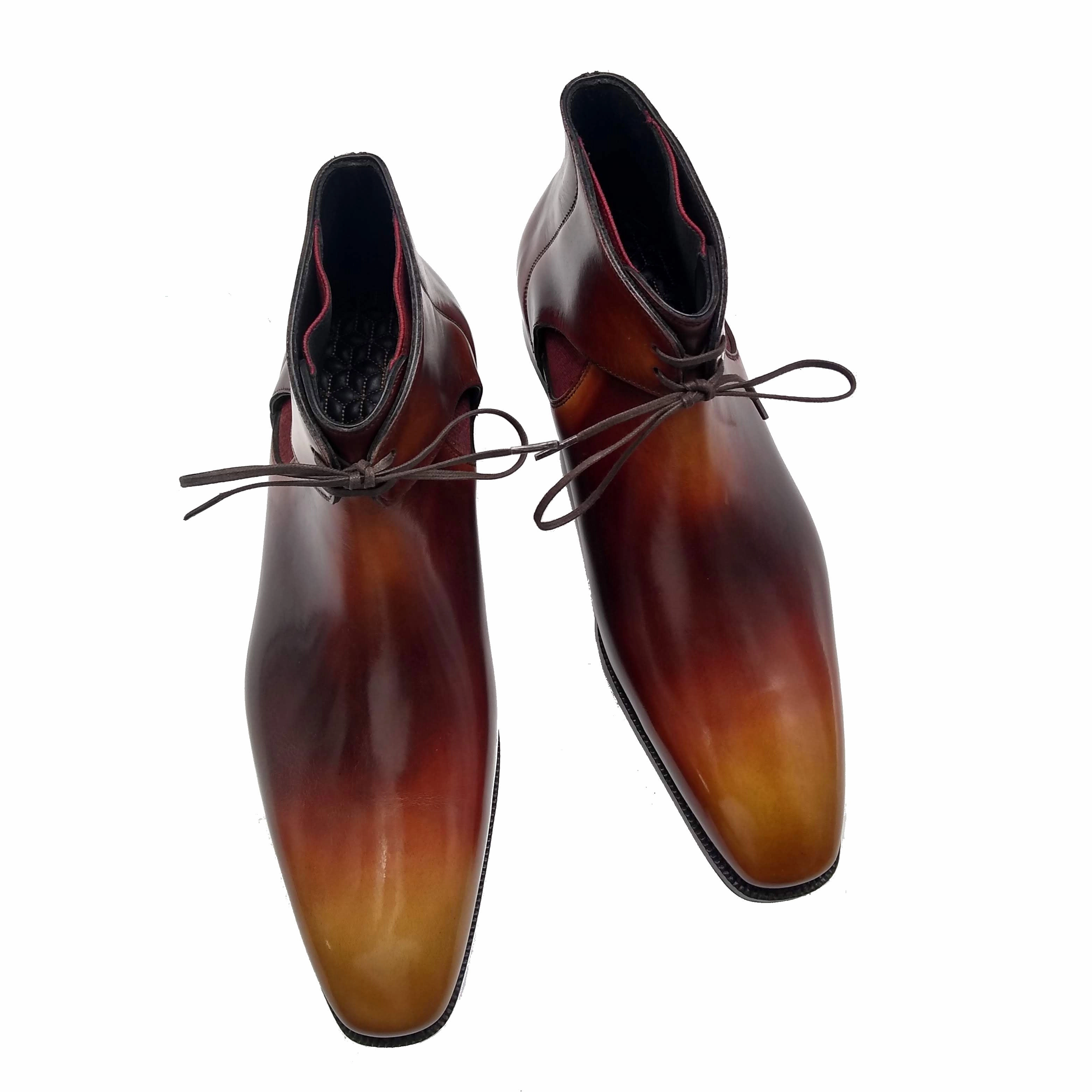 Built For Feel Decon Chelsea Boot - Brown & Cognac Handmade Patina