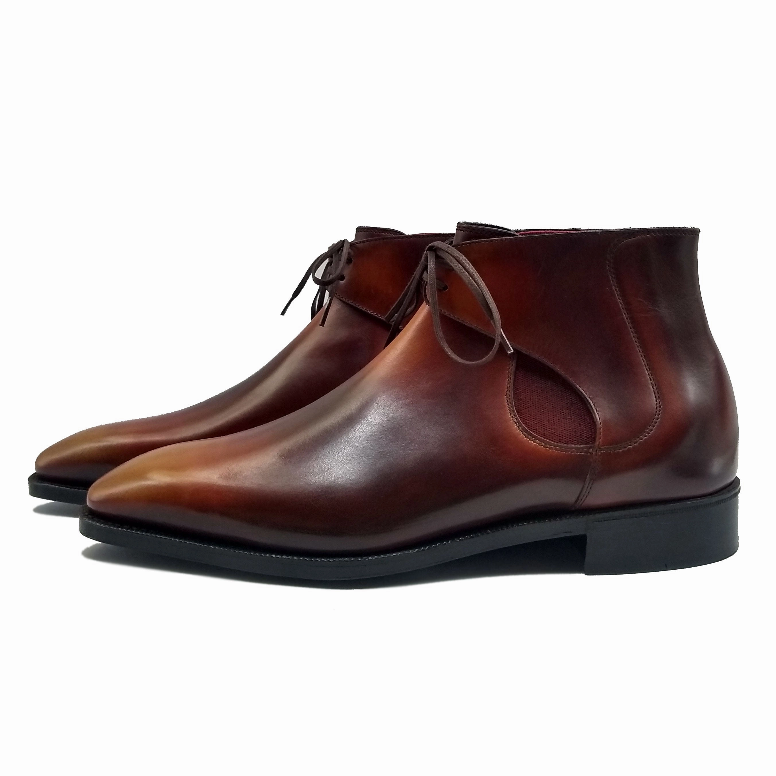 All-Weather Vibe Decon Chelsea Boot - Brown & Cognac Handmade Patina