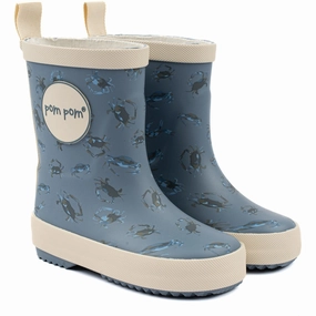 Form-Centered Pom Pom Sea Aop Rubber Boot Aop