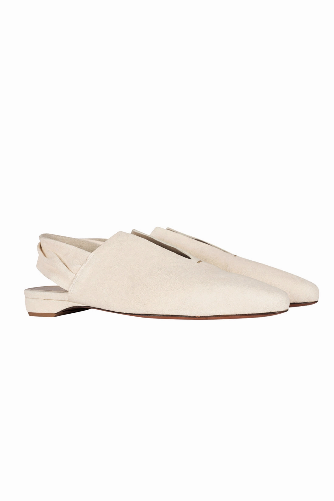 All-Day Rhythm Slingback Leather Mule In Grattato Gesso