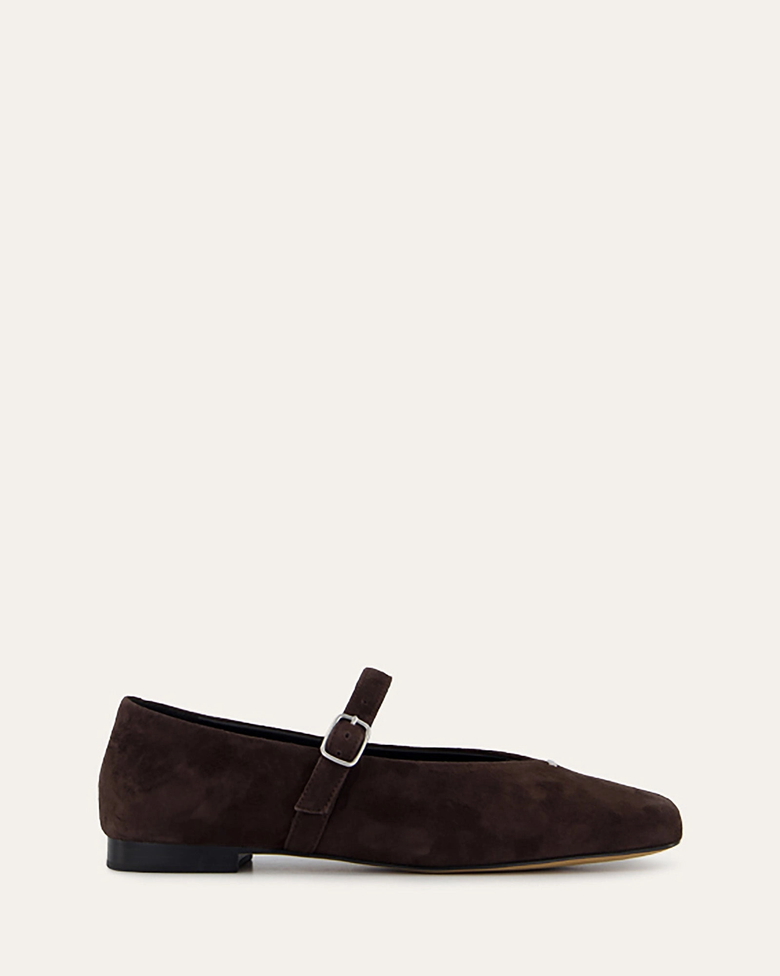 April Casual Flats Bitter Choc Suede Simplicity Rules