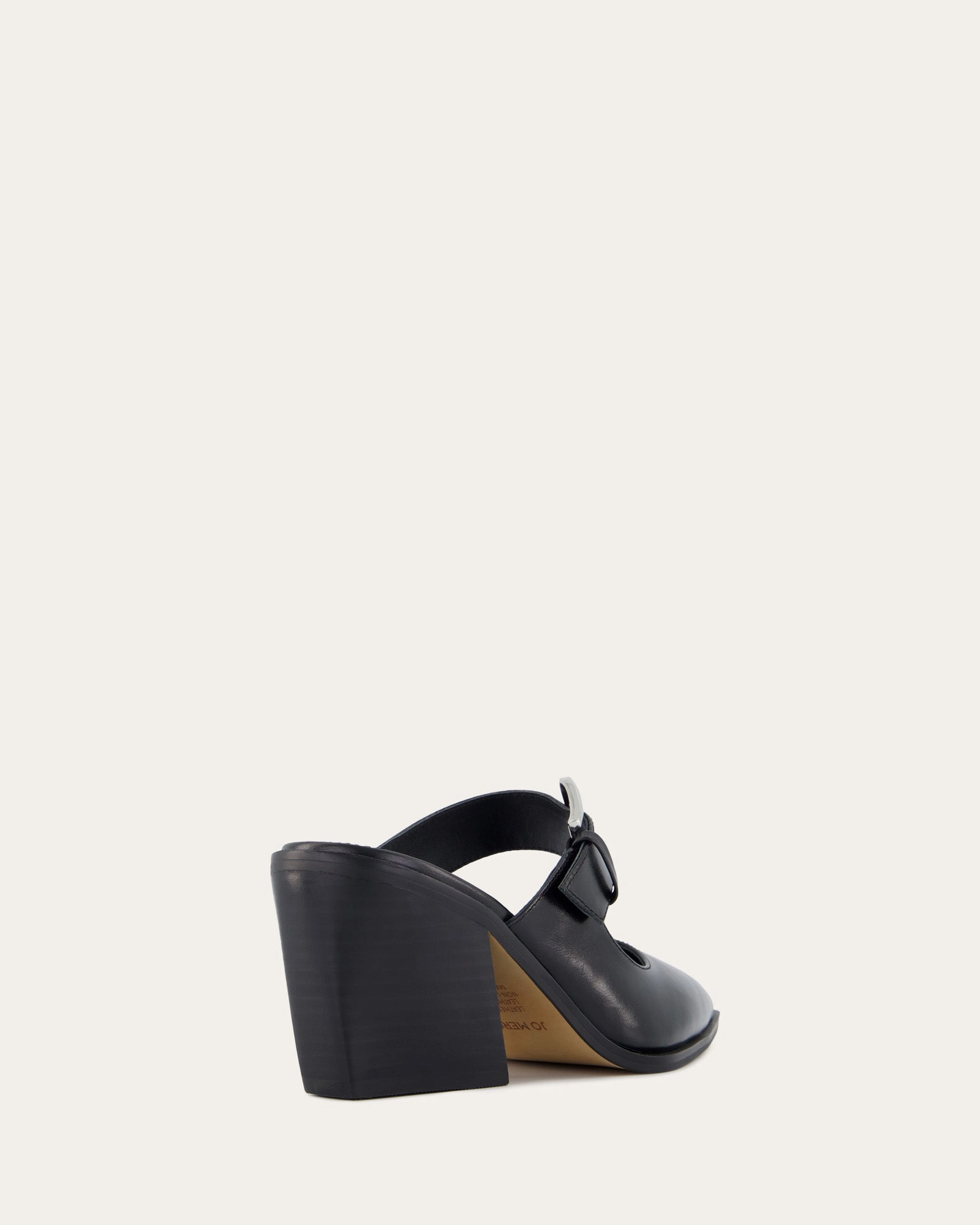 Flossy Mid Heels Black Leather Urban Layering