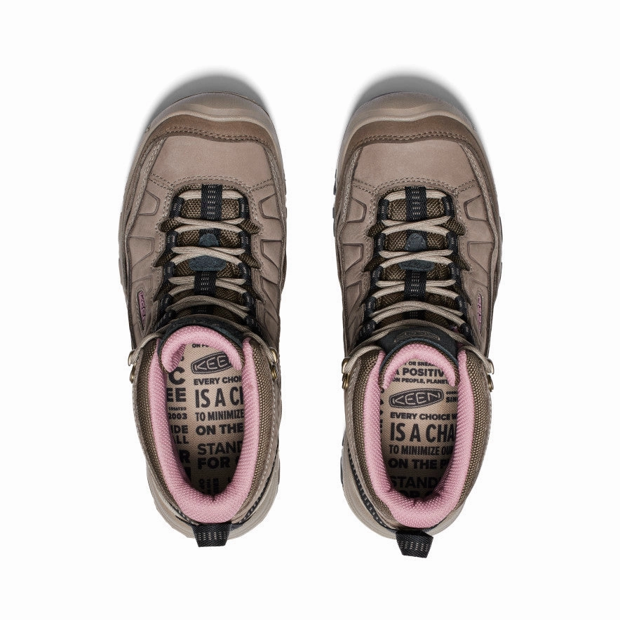 Women'S Targhee Iv Wide Waterproof Hiking Boot  |  Brindle/Nostalgia Rose Clean Aesthetic