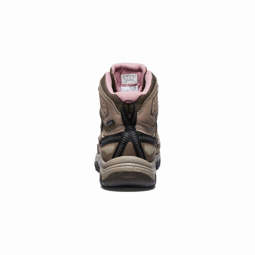 Women'S Targhee Iv Wide Waterproof Hiking Boot  |  Brindle/Nostalgia Rose Living Flow Hybrid Life