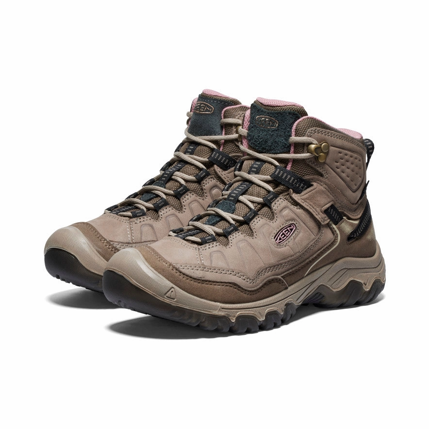 Forward-Looking Fit Women'S Targhee Iv Wide Waterproof Hiking Boot  |  Brindle/Nostalgia Rose