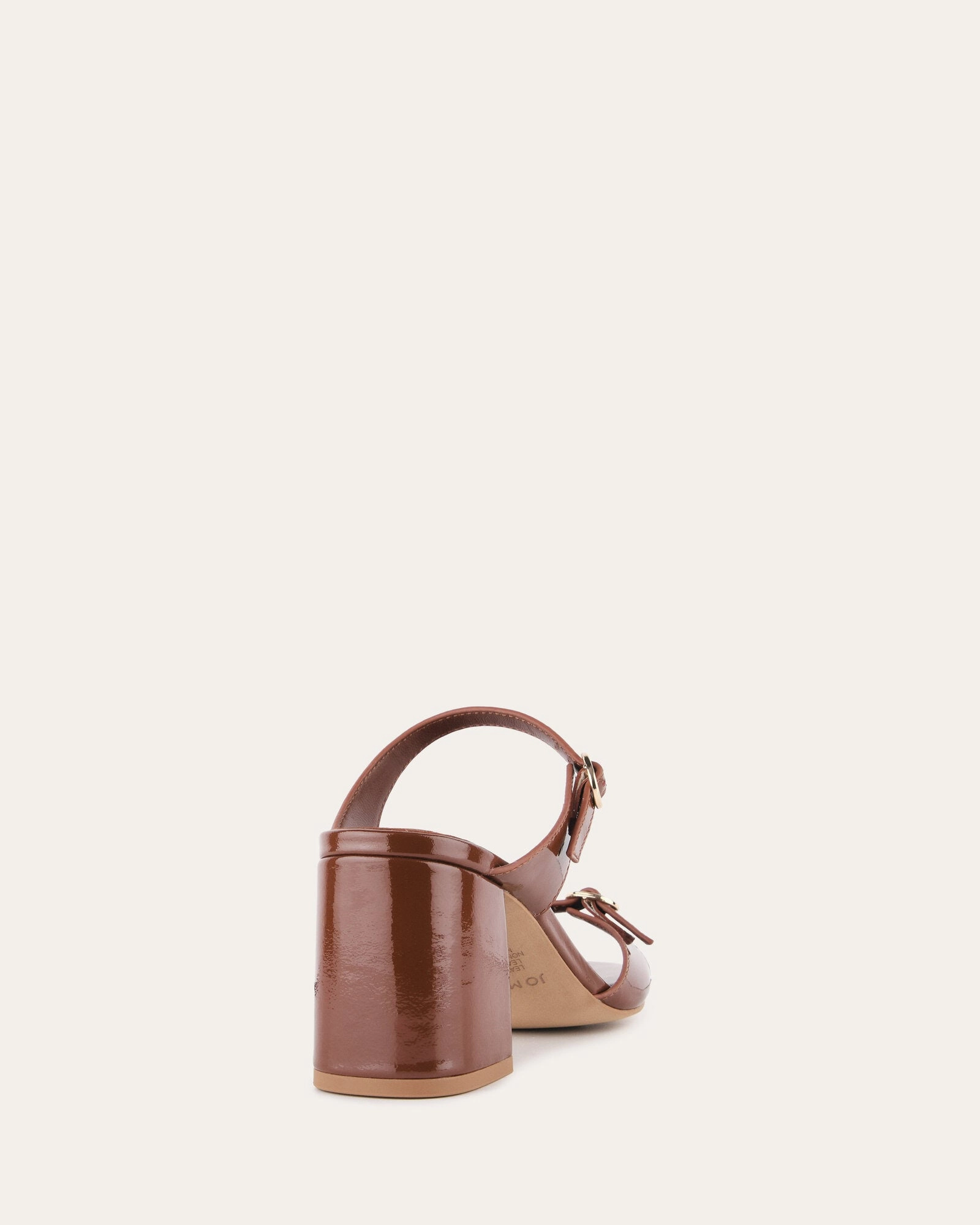 Motion Simplicity Flow-Forward Spencer Mid Heel Sandals Chestnut Patent