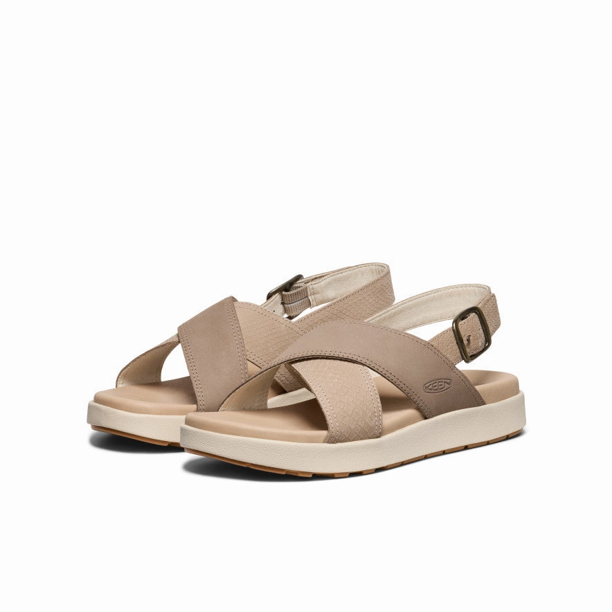 Women'S Elle Luxe Cross Strap Sandal  |  Plaza Taupe/Brindle Your Rhythm Layer
