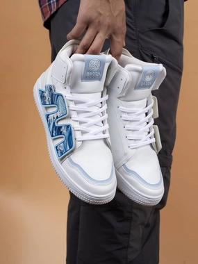 Refined Edgewear Bacca Bucci High-Top Patch-Play Men'S Sneakers