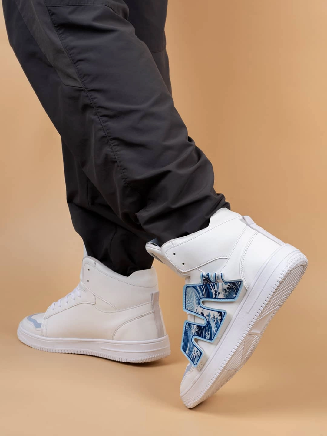 Bacca Bucci High-Top Patch-Play Men'S Sneakers Refined Feel Motion-Minded