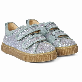 Freedom Fitted Urban Focus Angulus Glitter Sneaker W. Velcro Mint Glitter/Mint