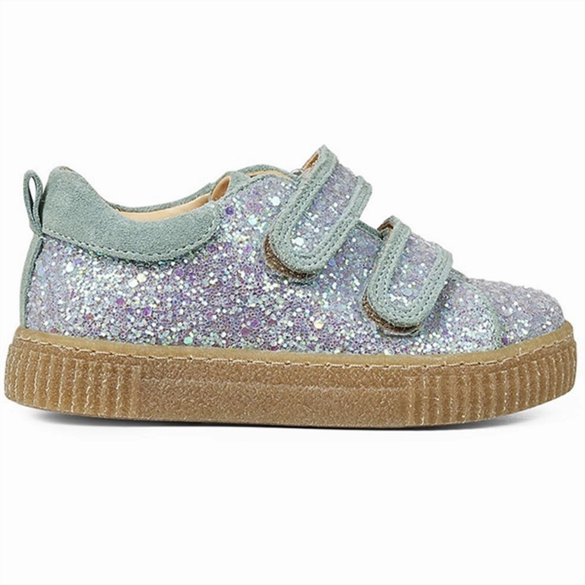 Angulus Glitter Sneaker W. Velcro Mint Glitter/Mint Crafted Lifestyle Gear