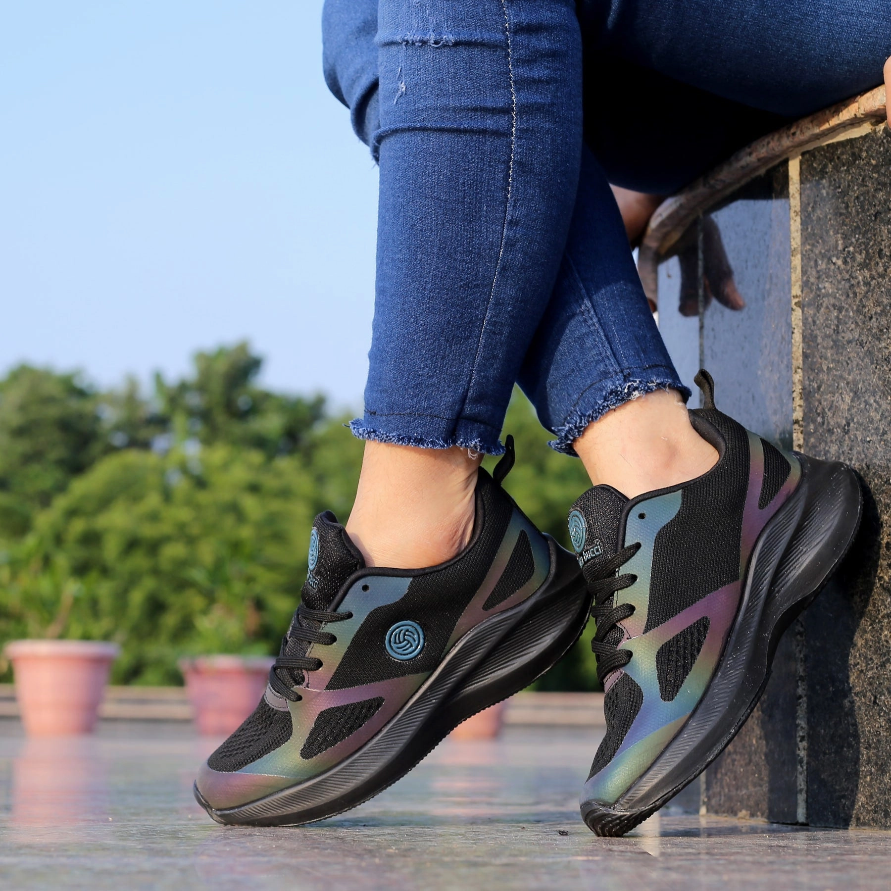 Bacca Bucci Rainbow Women All-Day Wear Joggers Running Walking Gym Training Shoes Modern Momentum