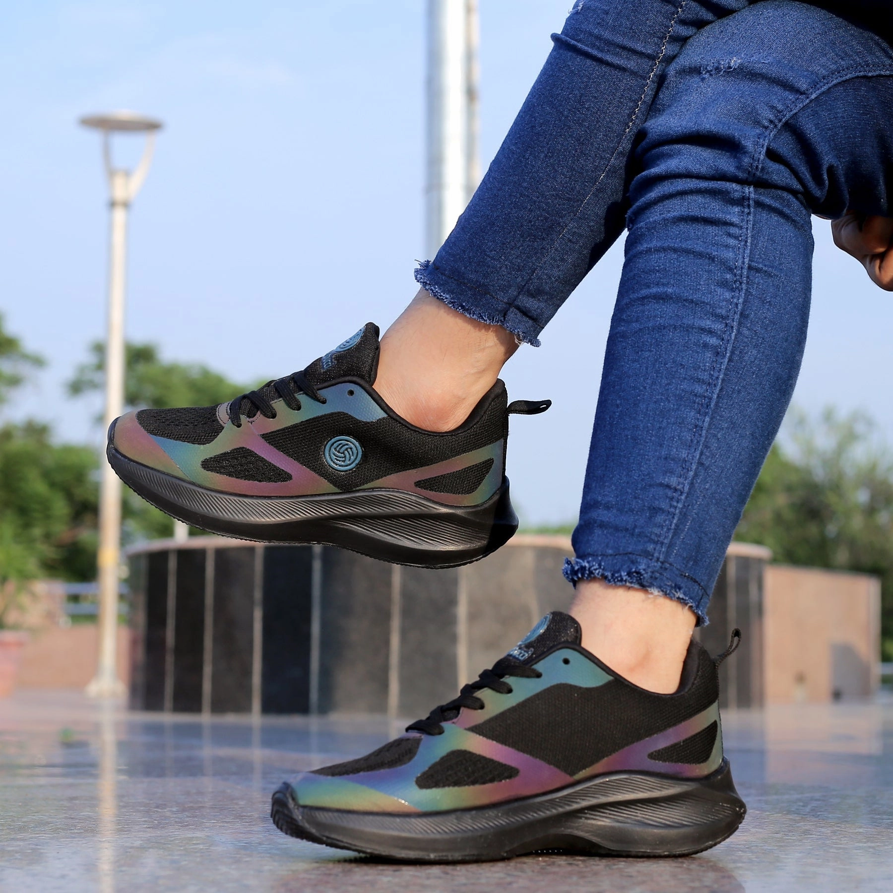 Bacca Bucci Rainbow Women All-Day Wear Joggers Running Walking Gym Training Shoes Style Without Noise Ease-Ready