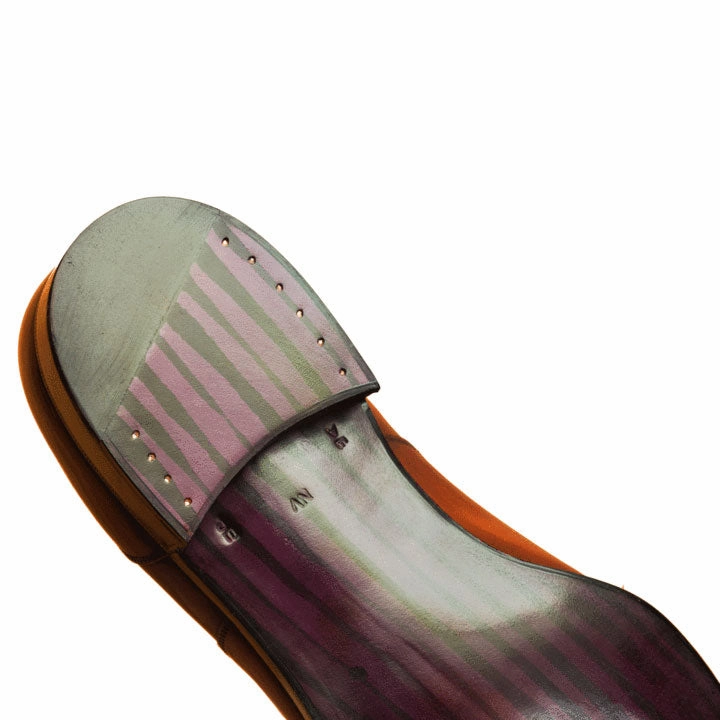 Redefined Casual Wholecut Oxford Shoe -  Black And Bordeaux Patina