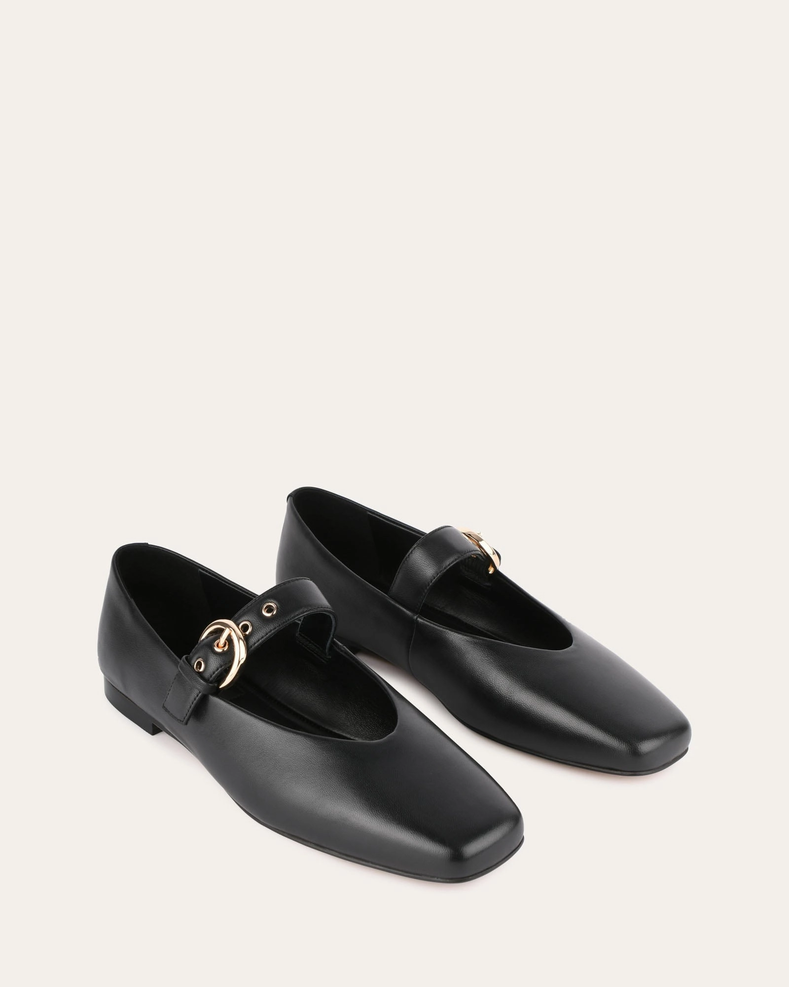 Annabelle Casual Flats Black Leather Optimized Outfitwear Lifestyle Architecture